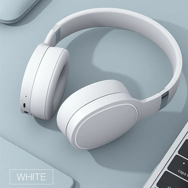 Wireless Bluetooth headset in black colour with adjustable headband and memory foam ear cushions