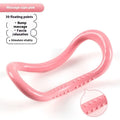 Yoga four-piece fitness set showing leg beauty device, chest expander, yoga ring, and tension rope.