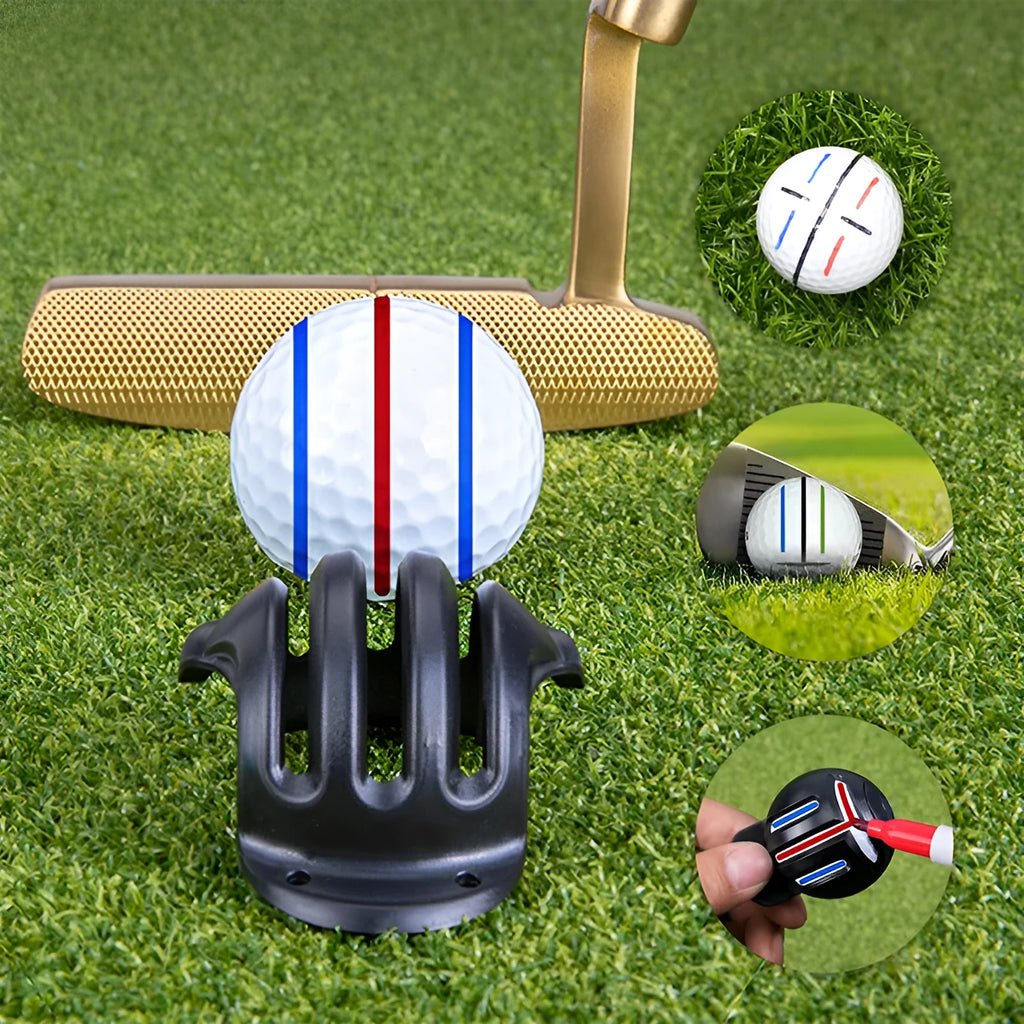 Plastic outdoor golf scriber putter alignment tool body set with drawing pens