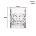 Thick bottom whiskey shot glass in crystal glass with 301-400ml capacity