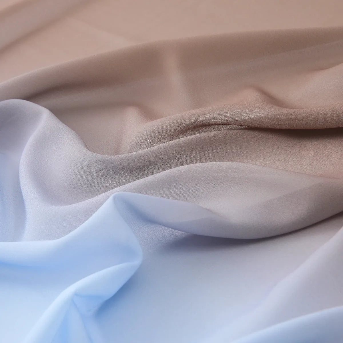 Women's long chiffon summer scarf in solid colour showing lightweight drape and 175cm length