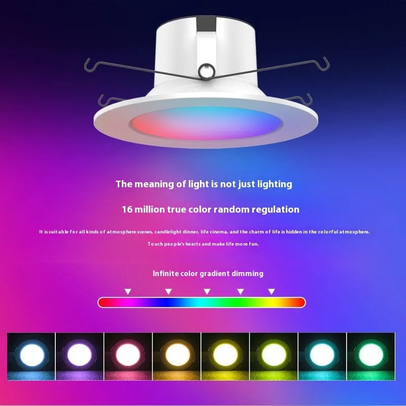 Smart WiFi Bluetooth RGBW colour changing ceiling lamp with American E26 base