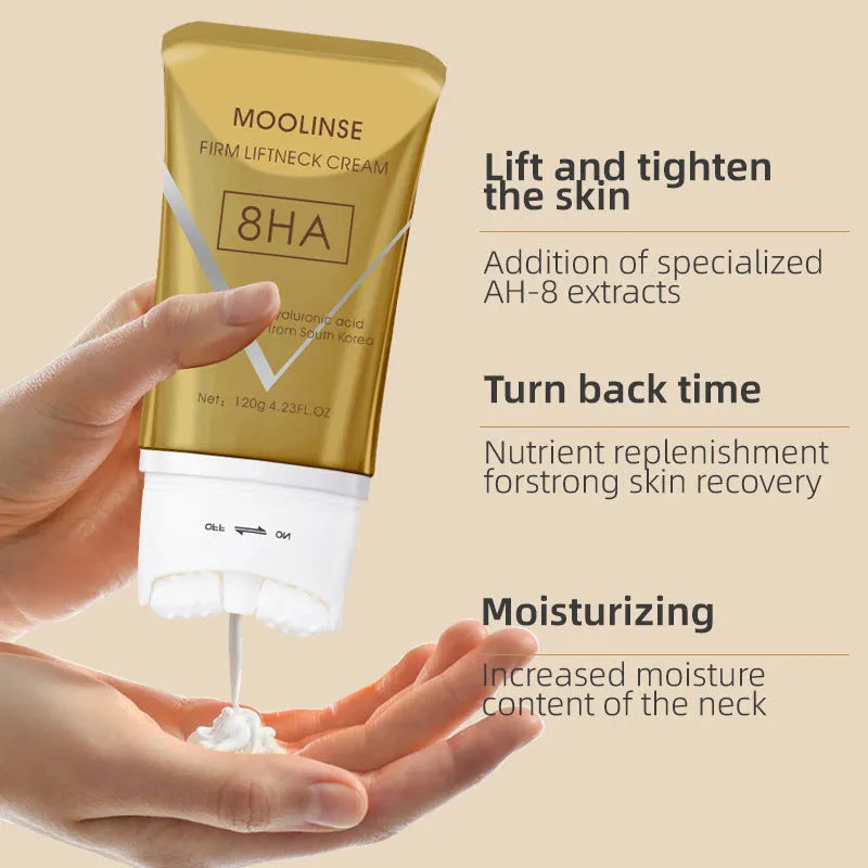 120ml neck lifting and firming cream in packaging for massage application