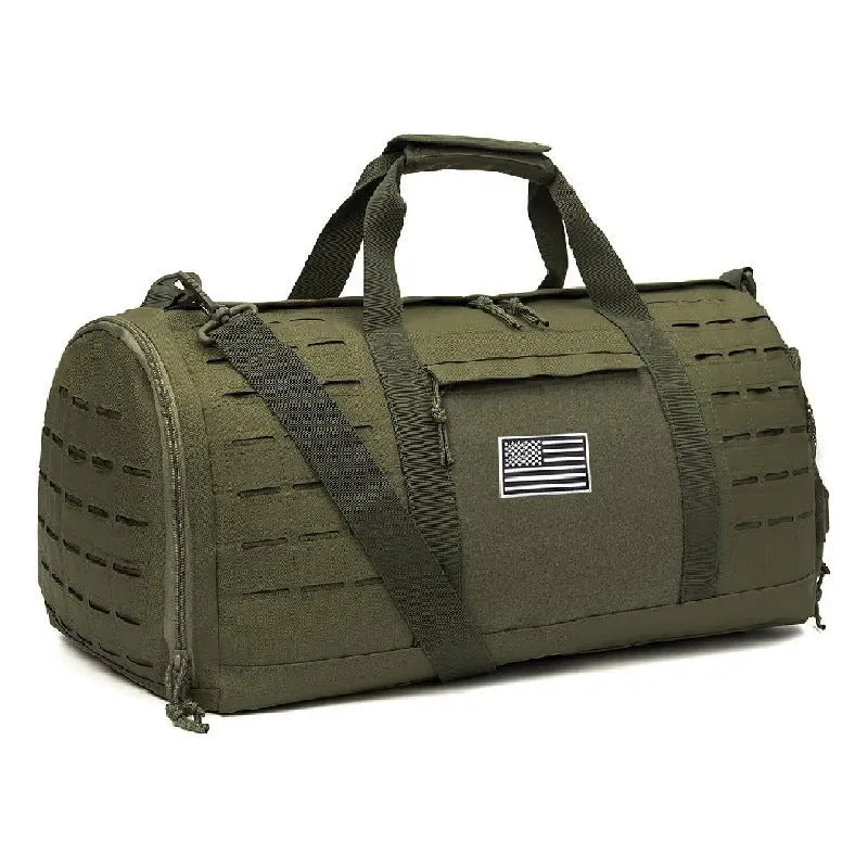 Men's waterproof Oxford cloth sports fitness handbag with air pillow belt in khaki colour