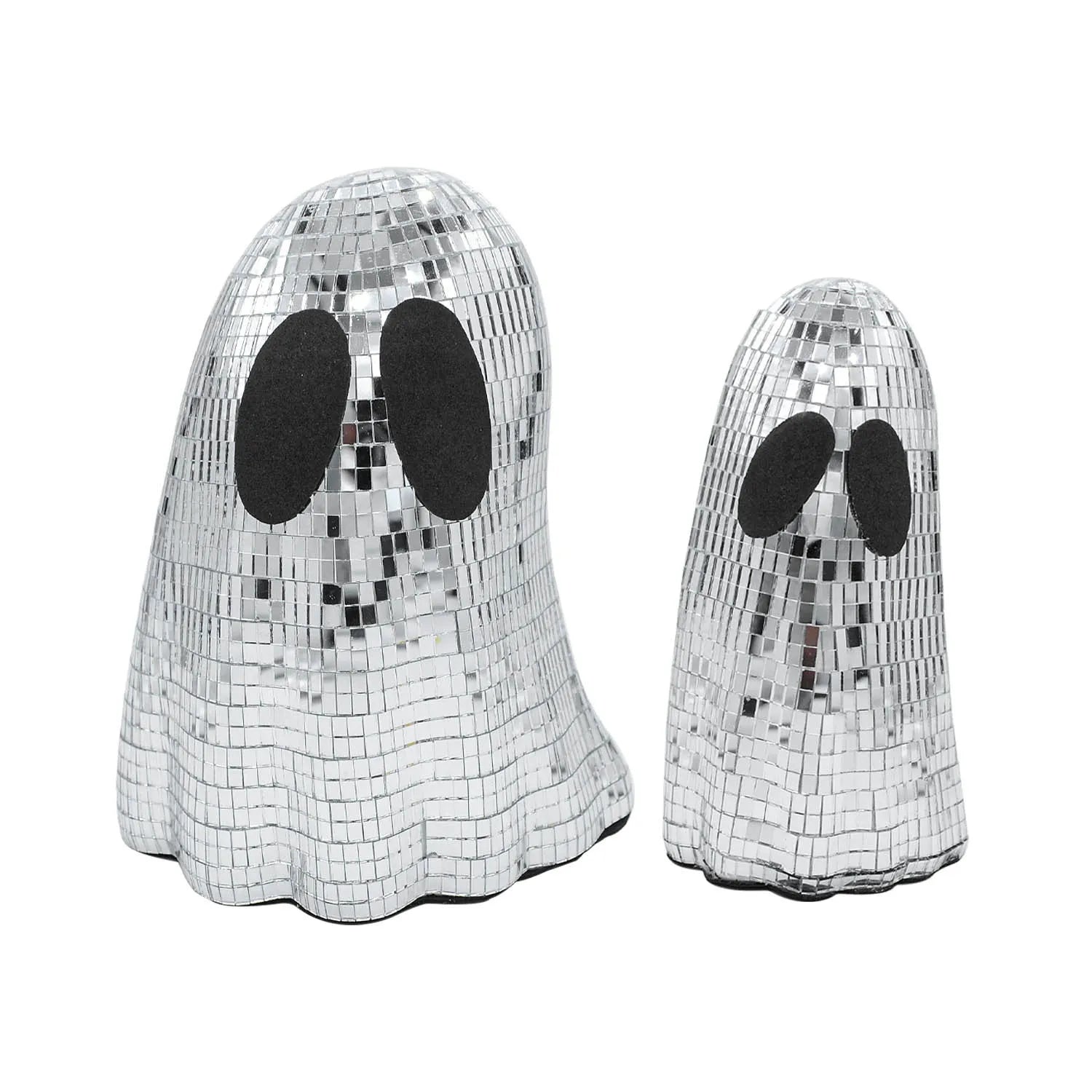 Silver Halloween ghost mosaic mirror patch desktop decoration with two size options