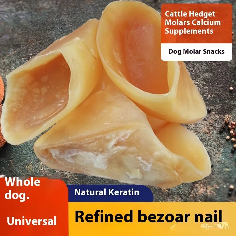Natural hoof shell colour cowhide dog grinding rod chew for small and large dogs.