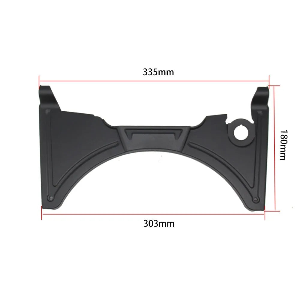 Black motorcycle cockpit fairing for BMW R1250GS and R1200GS models mounted on adventure bike