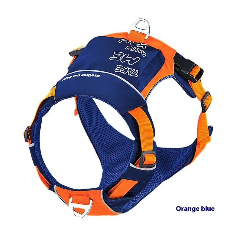 Dog chest strap vest harness in nylon with adjustable straps for secure walking
