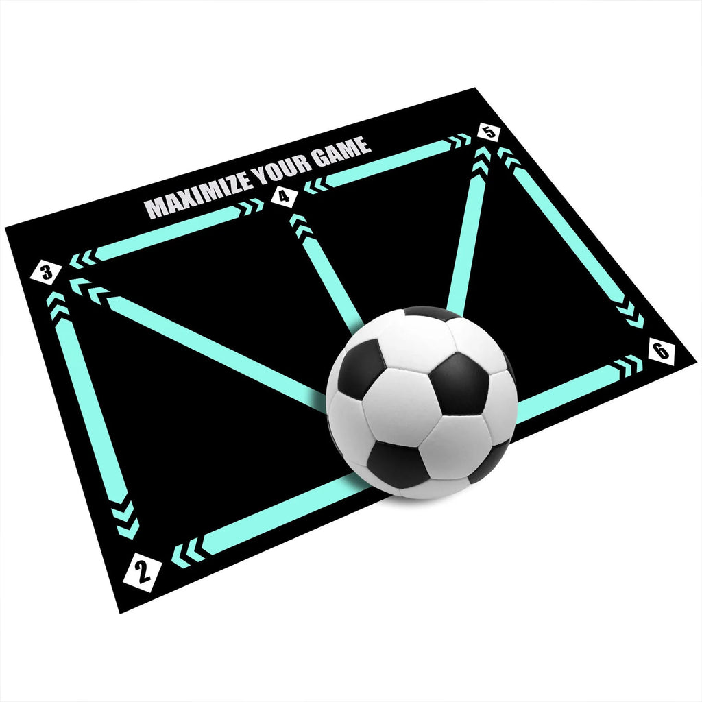 Rubber indoor football training mat for skill lifting practice with cushion coloured surface
