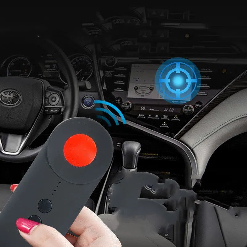Black GPS signal detector measuring 93.8mm with wifi and camera detection capabilities