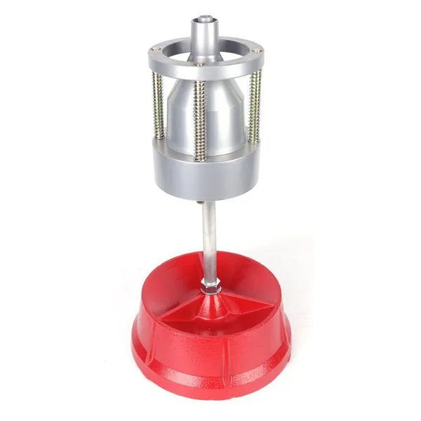 Portable hub balancer tool with aluminium head and enamel-finished base for car tyre balancing