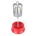 Portable hub balancer tool with aluminium head and enamel-finished base for car tyre balancing