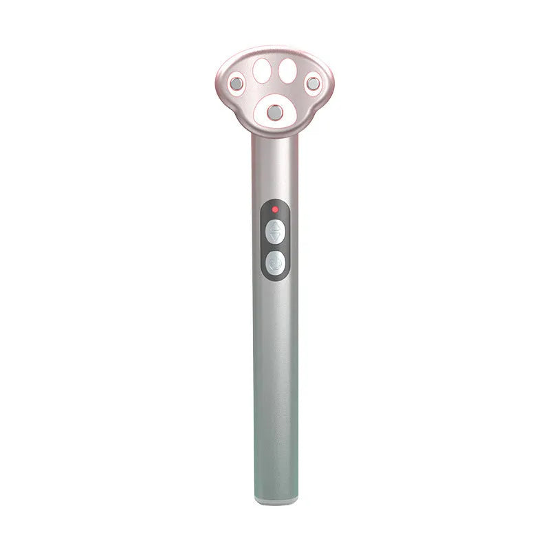 Gradient pink Cats Paw eye massager with micro-current vibration and colour light therapy