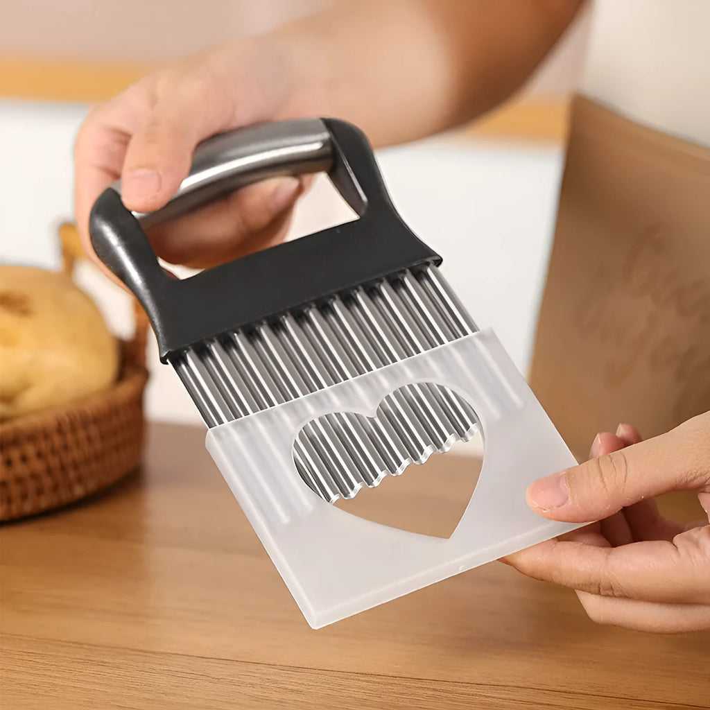 Stainless steel potato wave knife kitchen tool for decorative vegetable cutting
