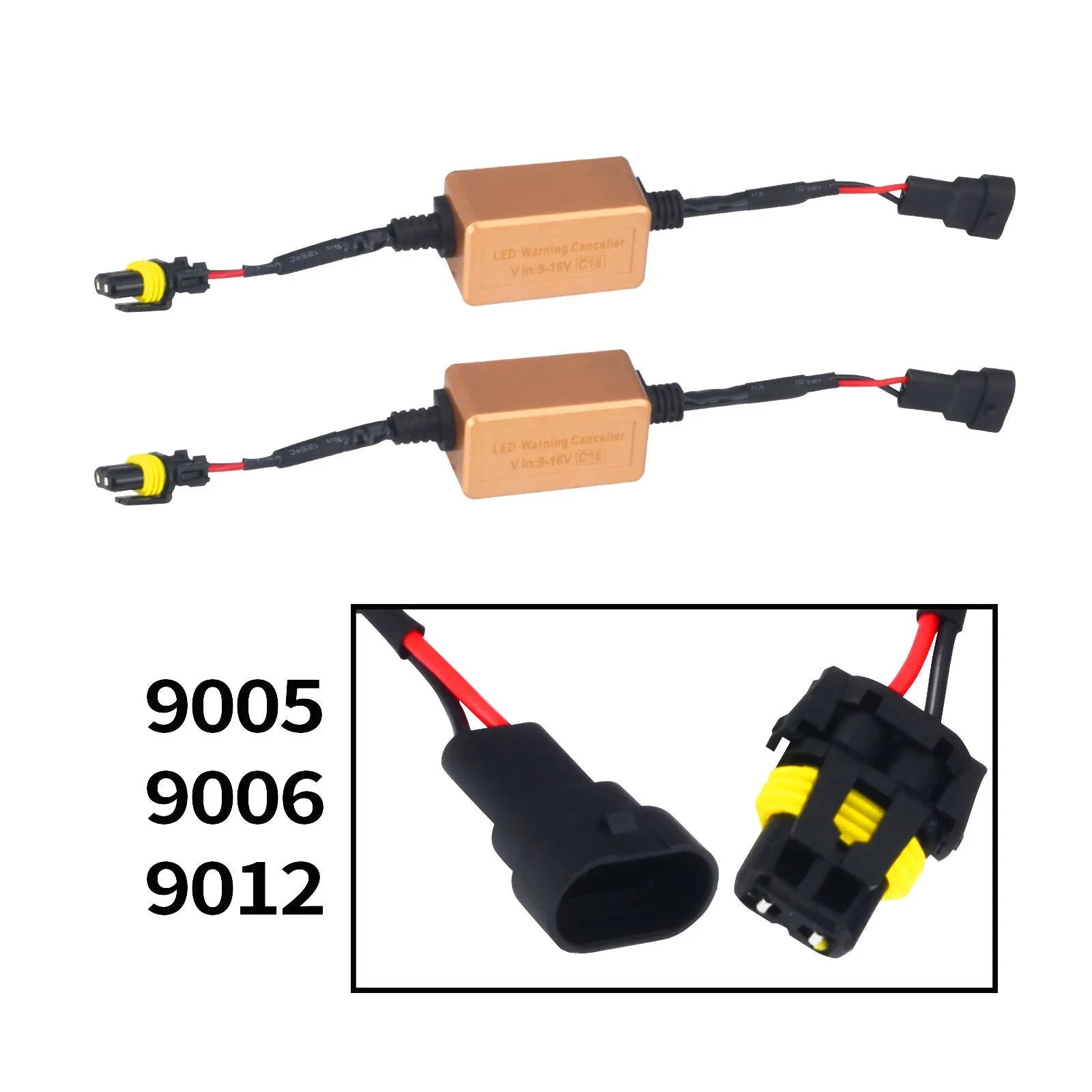 Black alloy LED car headlight Canbus decoder adapter for H4 H7 H11 models