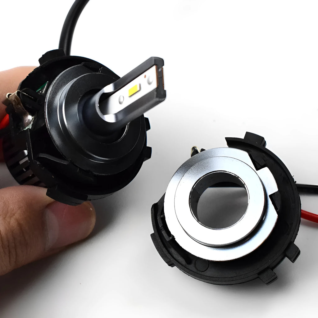 Black H7 LED headlight adapter bracket for Volkswagen Golf 5 MK5 GTI Jetta NF conversion