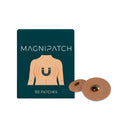 50 pack herbal and magnetic health patches showing adhesive backing and approximately 6x8cm size