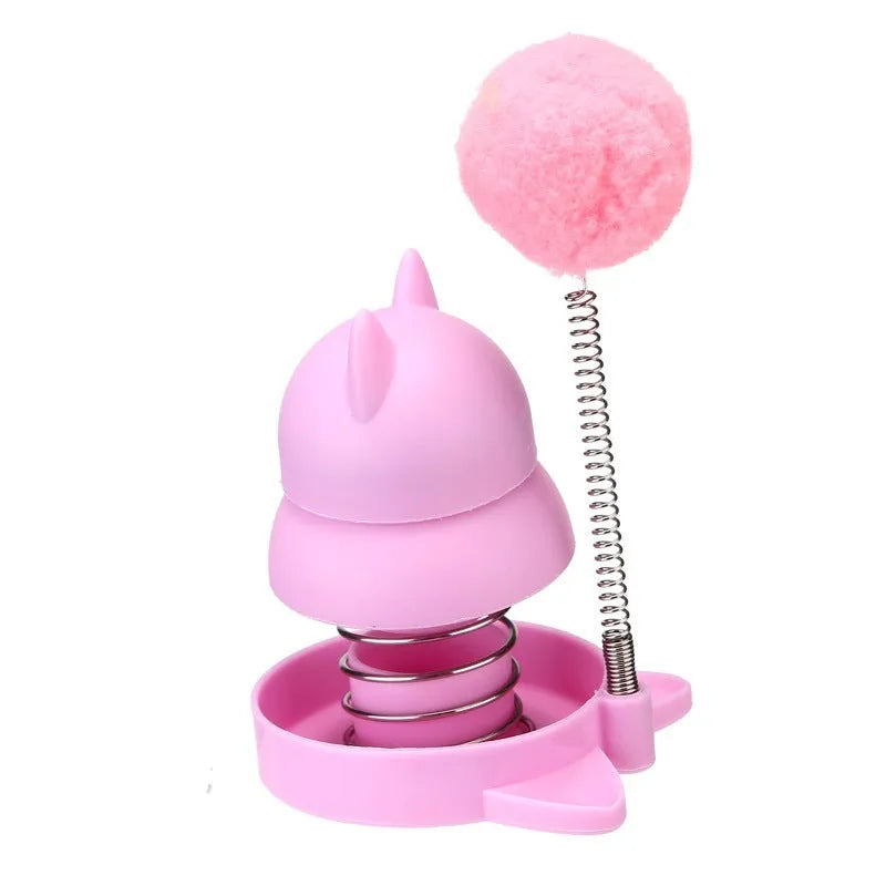 55mm mint-scented cat toy ball with self-moving mechanism in blue, orange and pink colour options
