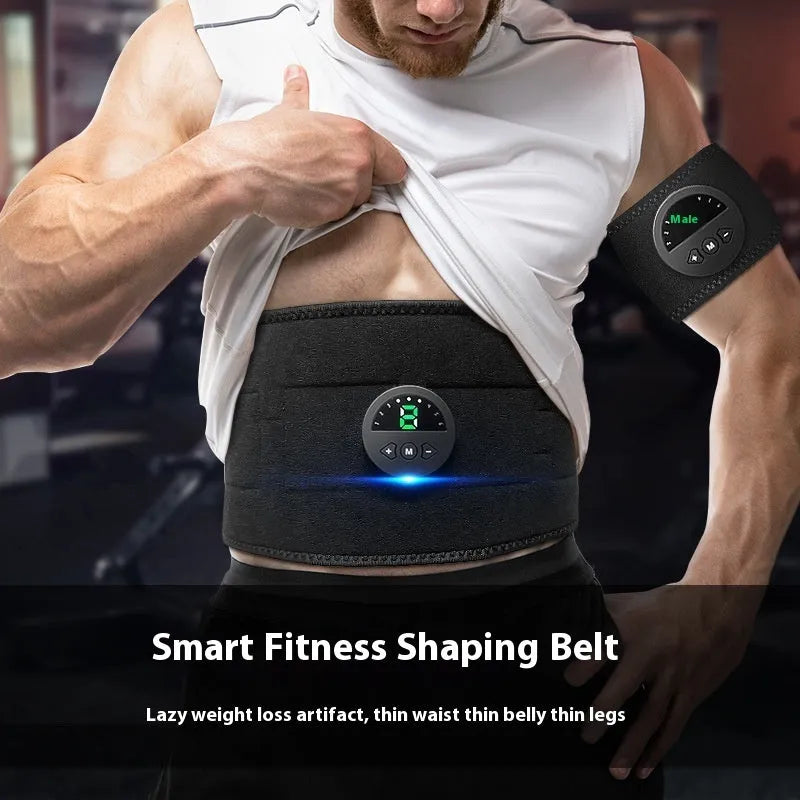 Violently Sweat waist and abdomen fat reduction fitness belt with display screen, 120cm length.