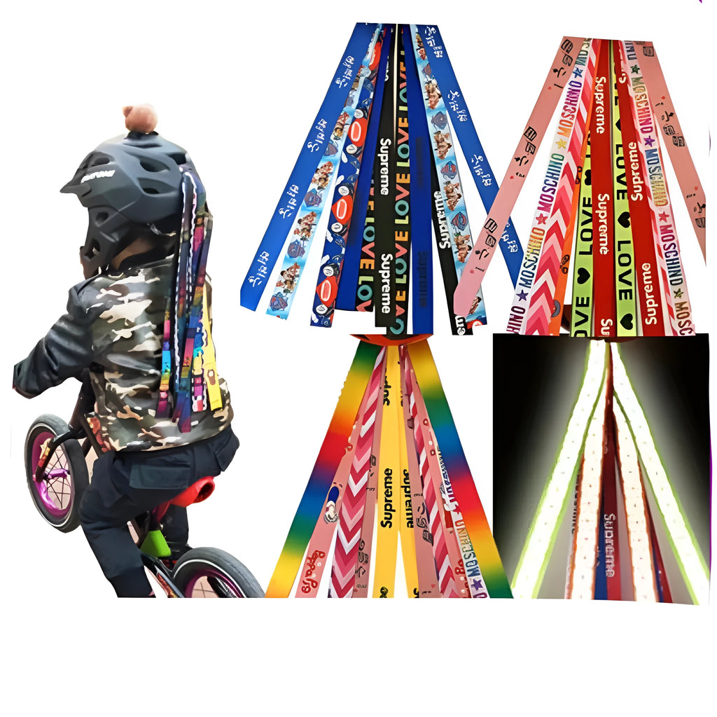 Children's helmet decorative streamer in multiple colours for roller skating and balance car helmets