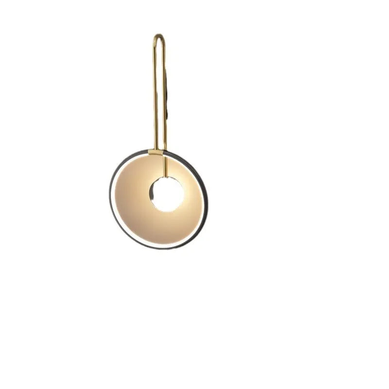 Nordic LED bedside lamp with acrylic ball, available in white or black, ≤36V, for bedroom or living room wall lighting