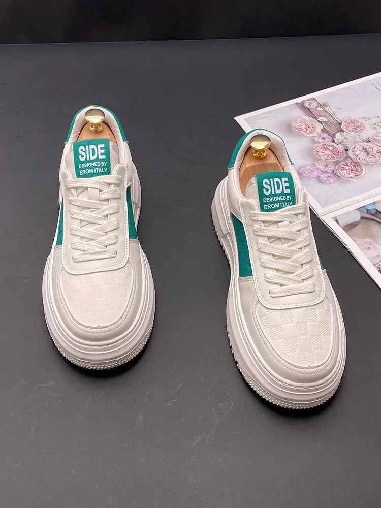 Unisex cloth casual shoes with rubber foam soles in white-green and white-black colour options