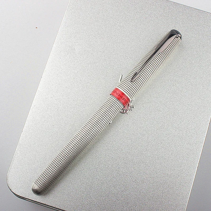 Stainless steel ballpoint pen with 0.5mm tip in multiple colour options for business and student writing