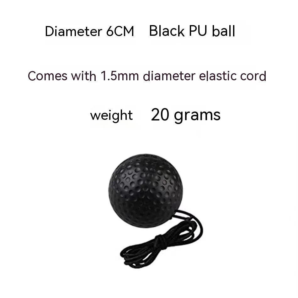 Head-mounted boxing reaction ball with adjustable headband and multiple ball options