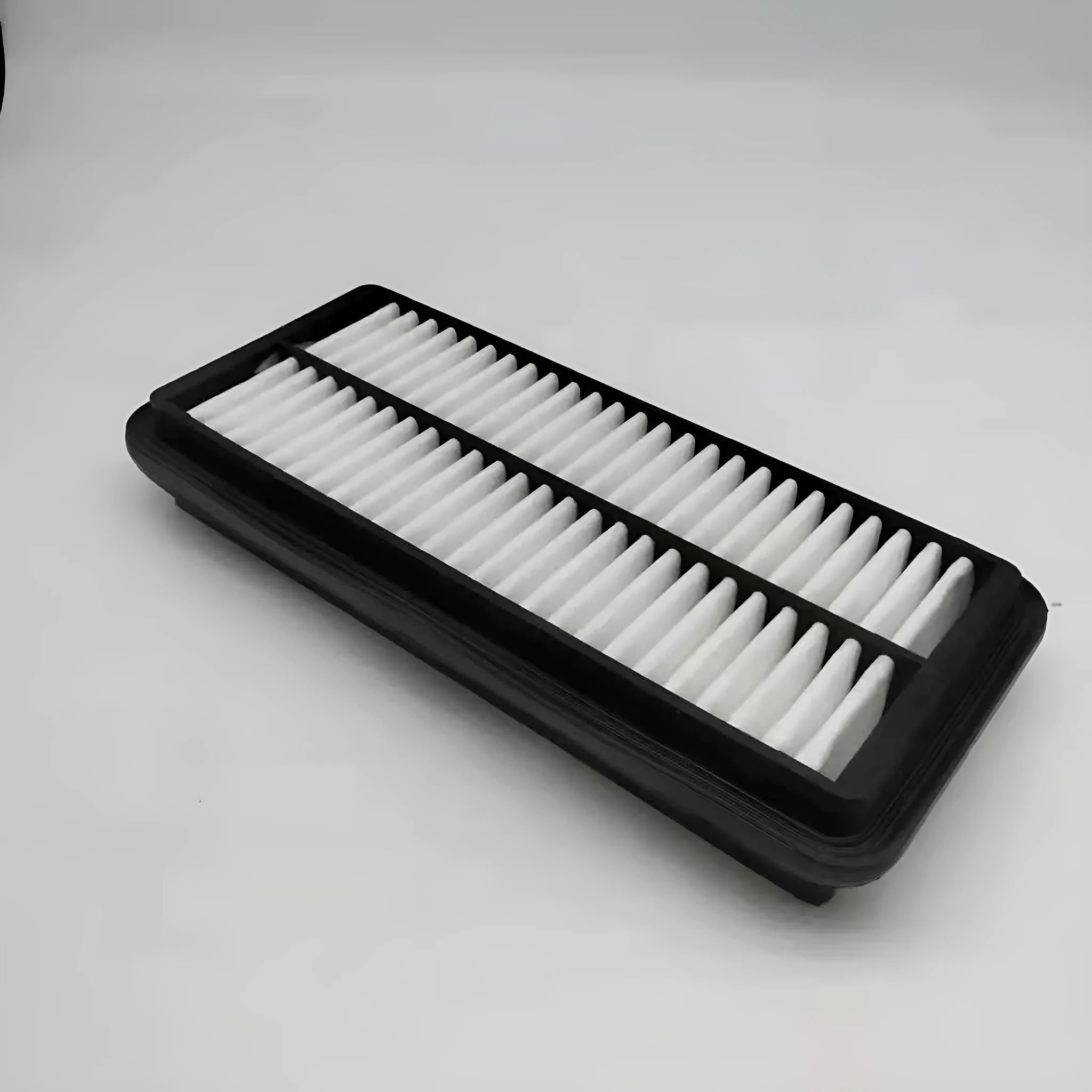 Modern car air filter replacement with dimensions 256mm by 113mm by 40mm, black filter element