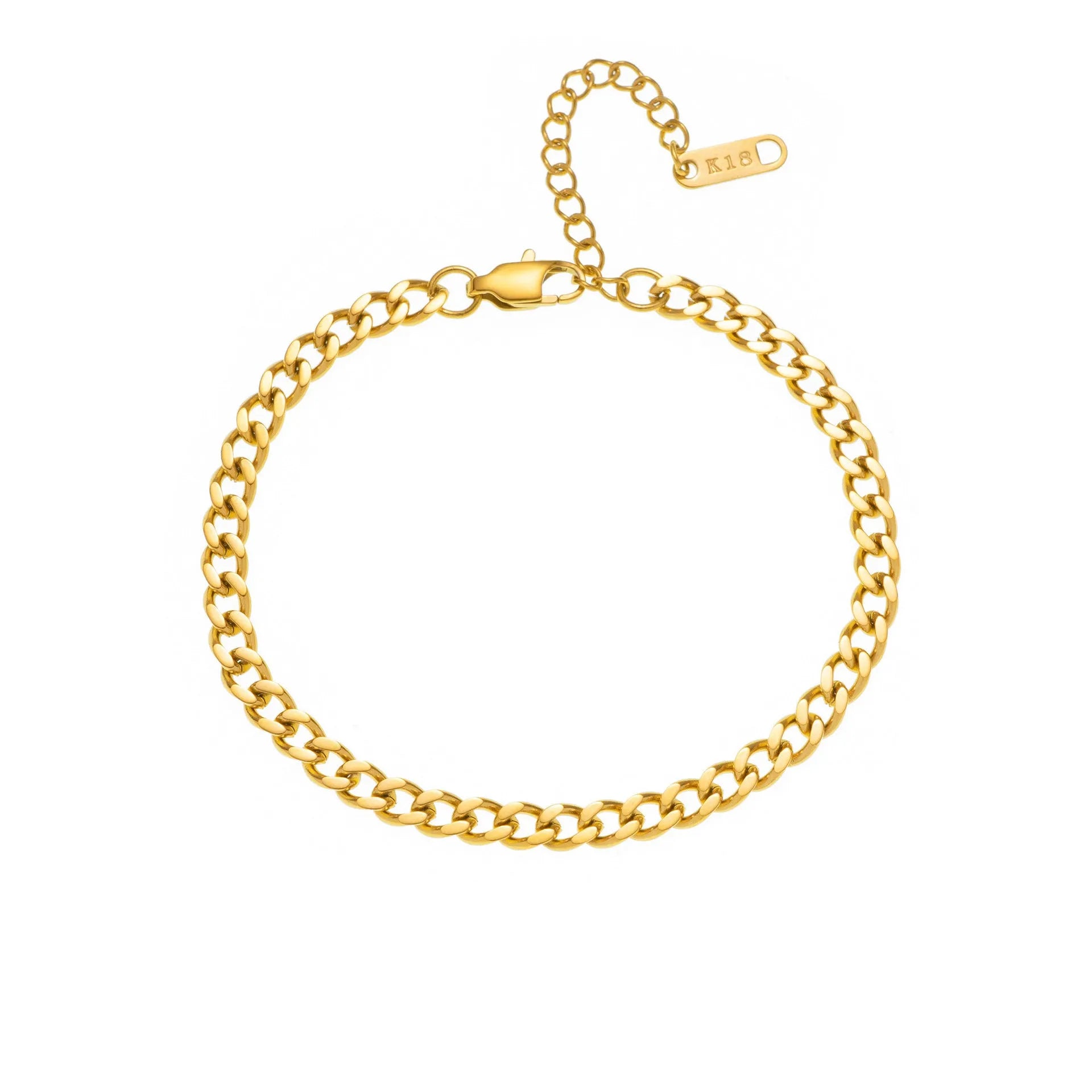 Gold and silver titanium steel personalised necklace showing number and letter pendant options on 40.5cm chain