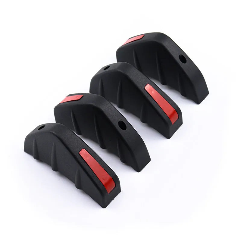 Black ABS plastic triangle rear spoiler for cars, measuring 15cm, with screws and adhesive.