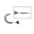 S925 sterling silver punk nail stud earring in straight and curved style options.