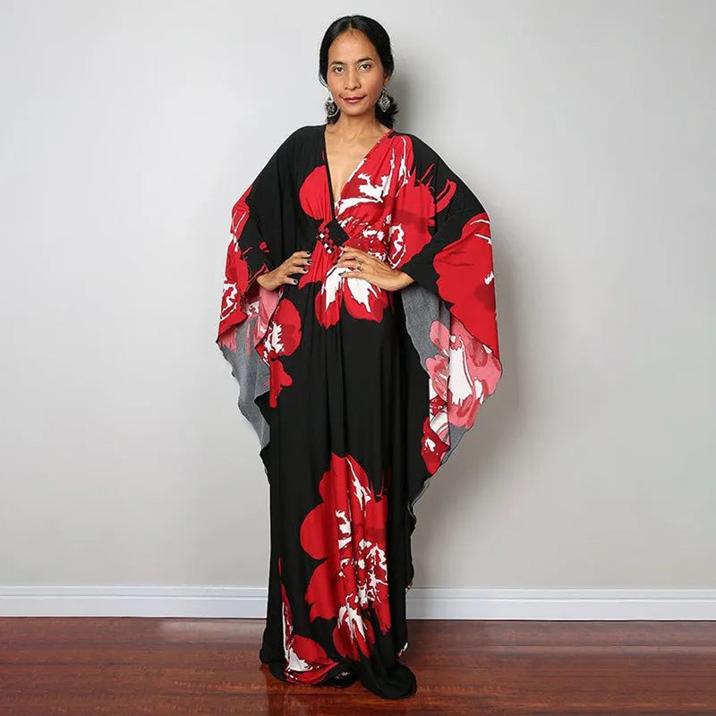 Women's loose sun protection robe bikini cover up for swimming in six colour patterns