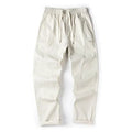Casual wide-leg trousers in antibacterial cotton fabric, showing milky white and black colour options