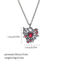 Dark style zinc alloy Halloween necklace with a spider or bat pendant on a regular chain.