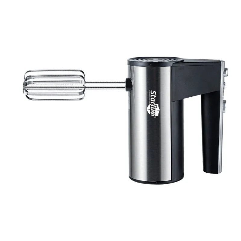 SL-25209 500W electric hand mixer with five speed settings and dual voltage compatibility