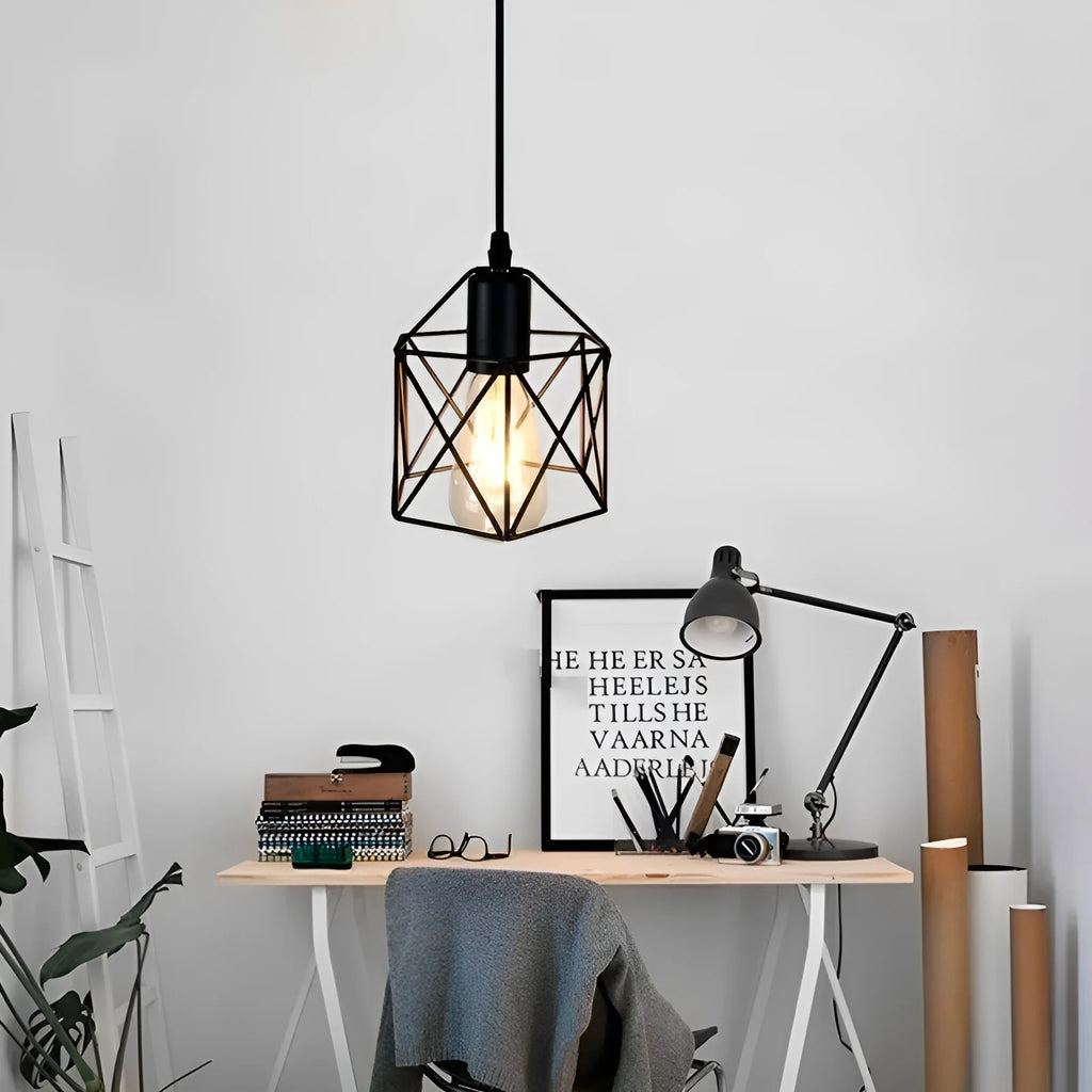 Country style decorative wall light with iron shade, measuring 150mm by 140mm