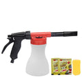 Green foam pot high pressure water gun sprayer for garden use.