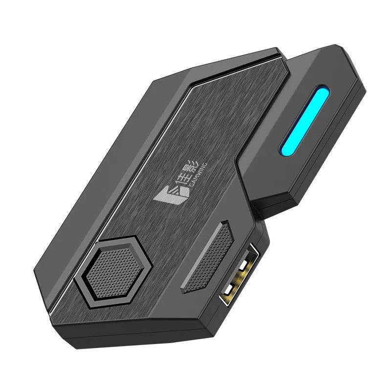 Game controller converter with USB port for mobile gaming compatibility