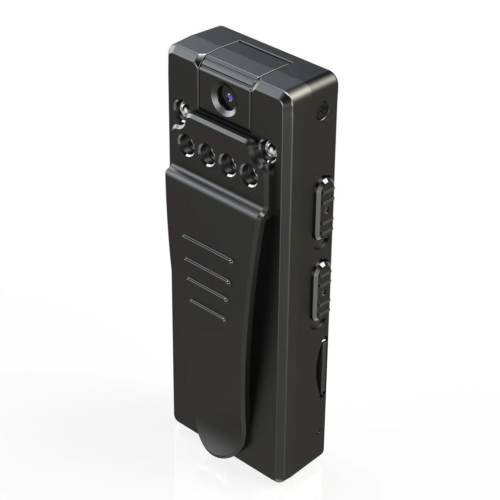 Black 1080p HD home security camera with night vision and motion detection