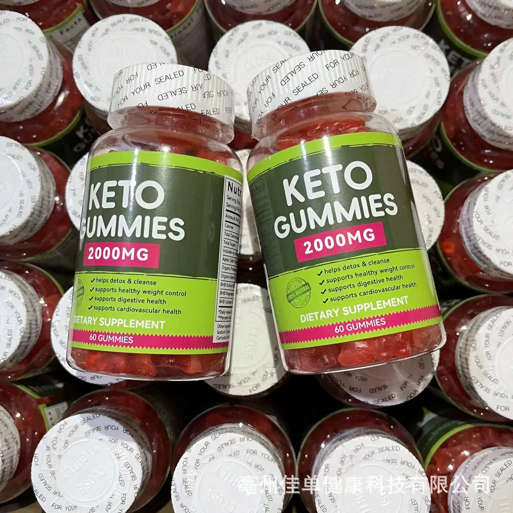 Bottle of Pure Organic Keto BHB Vinegar Candy Vitamin soft sweets containing 60 tablets.