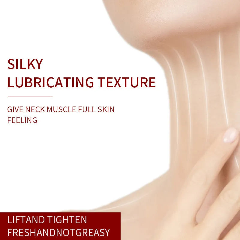 Roller neck cream tube with built-in massage ball applicator for wrinkle reduction and firming