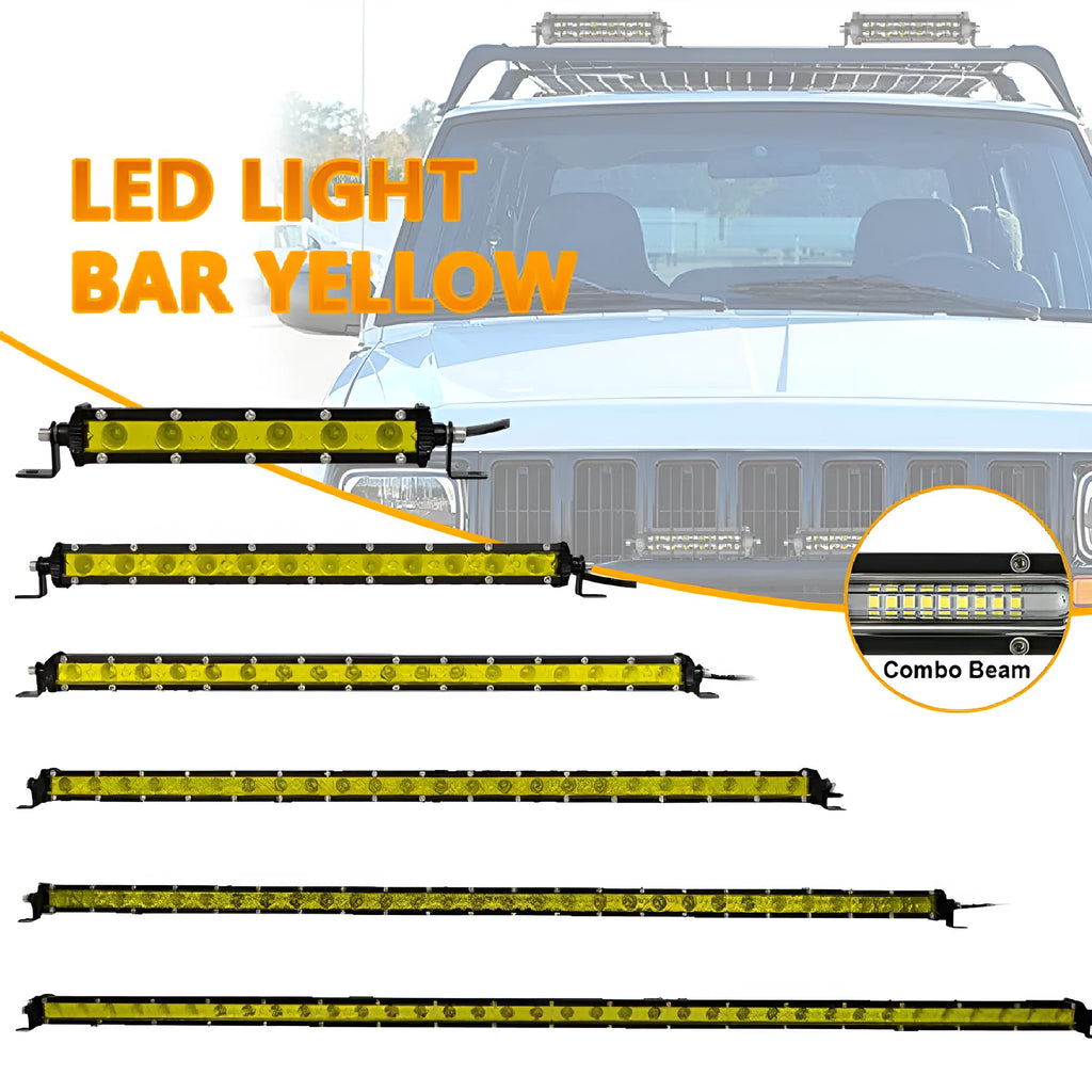 25-inch single row aluminium LED light bar for cars with mounting brackets