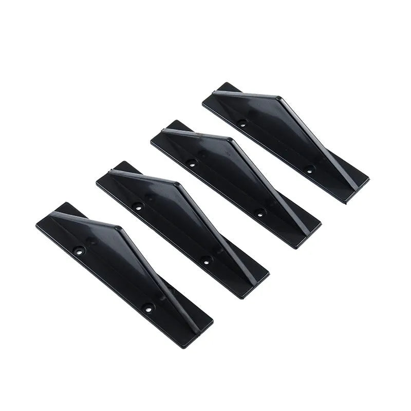 Black ABS plastic triangle rear spoiler for cars, measuring 15cm, with screws and adhesive.