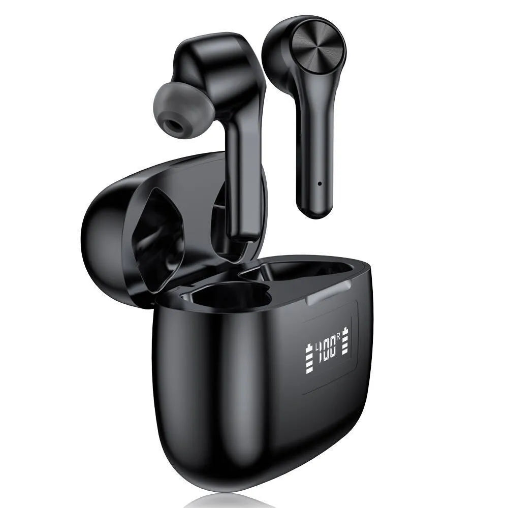 Wireless touch control earphones in black or white with charging case