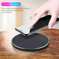 Black Qi wireless charger for iPhone 11 with 10W fast charging capability