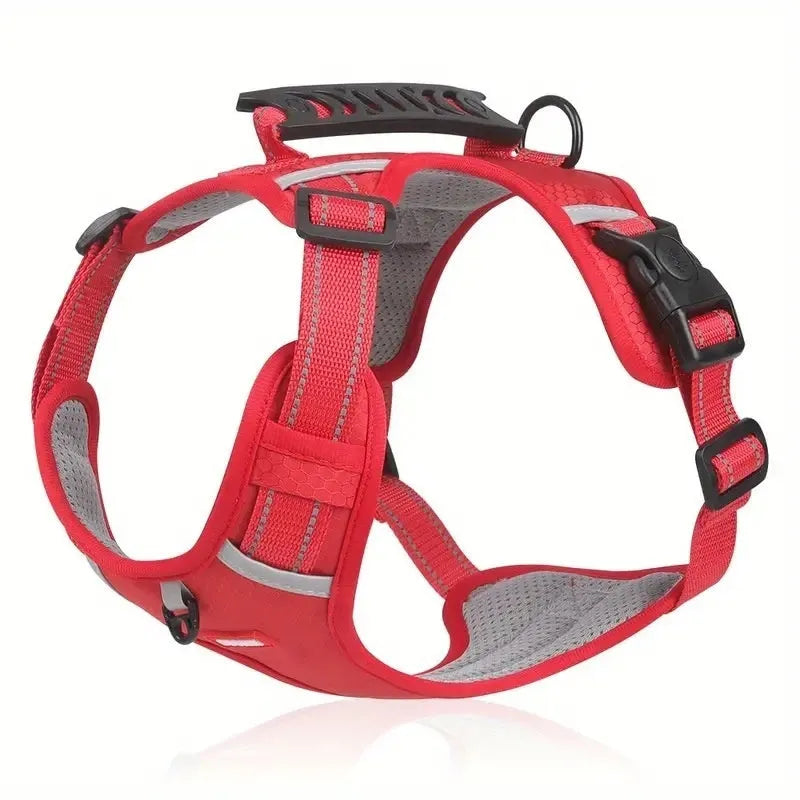 Adjustable dog harness and lead set in various colours with chest strap design