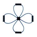Blue TPR eight character shoulder fitness puller for female users with cross tension device