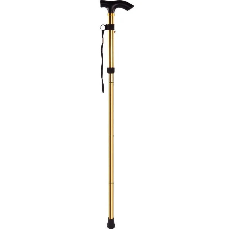 Aluminium folding walking stick with adjustable 85-95cm height in six colour options