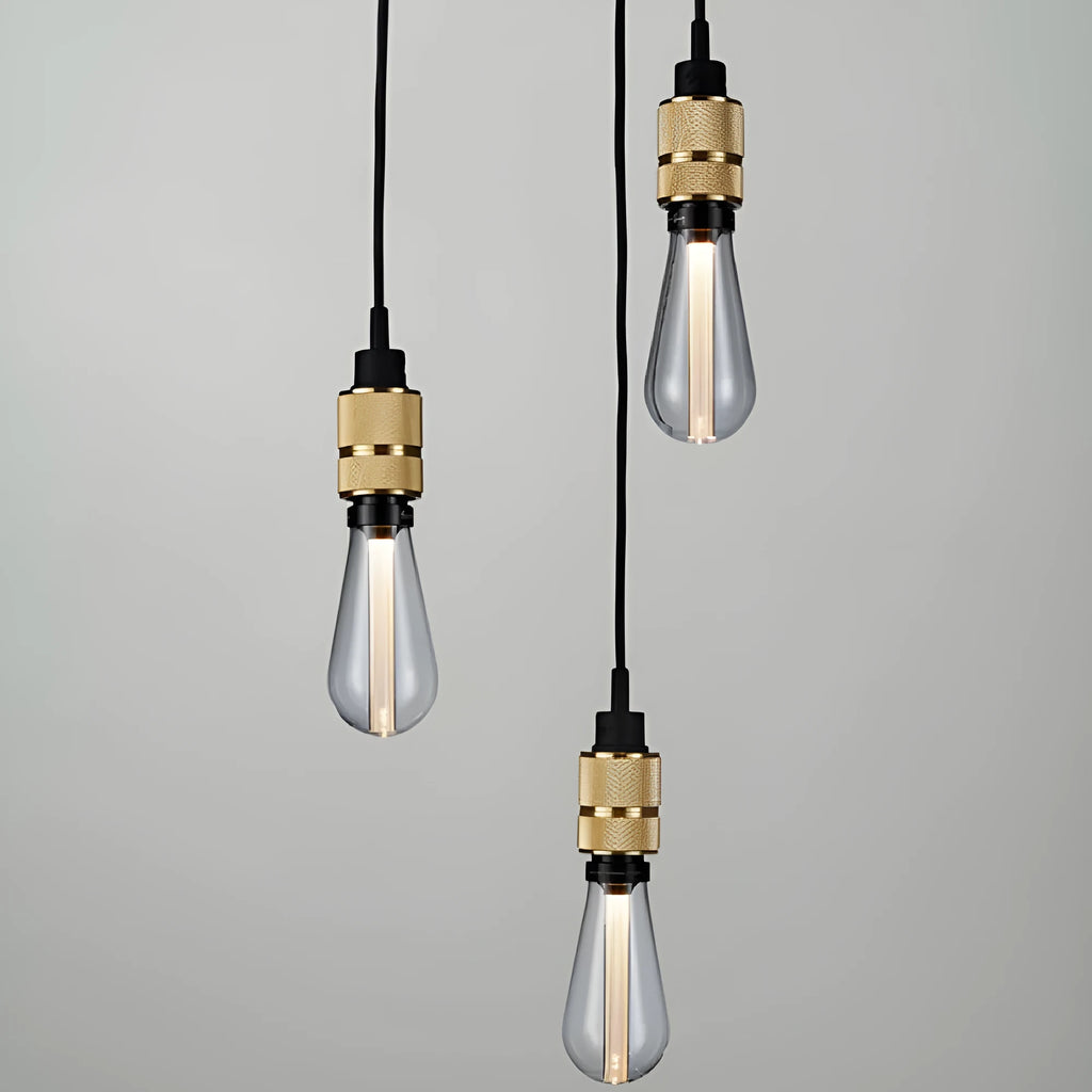 DIY retro ceiling light chandelier assembly kit components showing braided cord and electroplated lamp holder